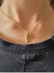 Collier enfant en acier inoxydable doré avec pendentif dauphin