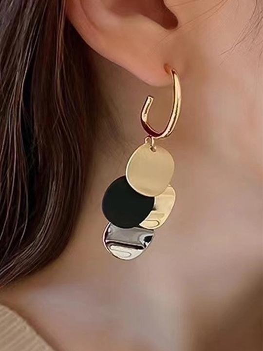 copy ofBoucles d’oreilles anneaux dorés avec pendentif cœur en acier inoxydable
