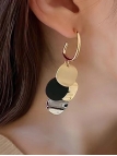 copy ofBoucles d’oreilles anneaux dorés avec pendentif cœur en acier inoxydable