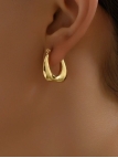 copy ofBoucles d’oreilles anneaux dorés avec pendentif cœur en acier inoxydable
