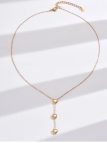 copy ofCollier double rangs en acier inoxydable doré avec pendentif cercle