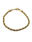 Bracelet Torsadé en Acier Inoxydable Doré 4mm – Élégance et Résistance