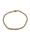 Bracelet Torsadé en Acier Inoxydable Doré 3mm – Élégance Discrète et Résistance