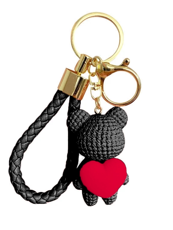 copy ofPorte-clés Pompon Rouge Corail en Fausse Fourrure – Une Touche de Chaleur et d'Élégance