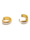 copy ofBoucles d'Oreilles Pendantes en Acier Inoxydable Doré avec Perles Naturelles Ovales