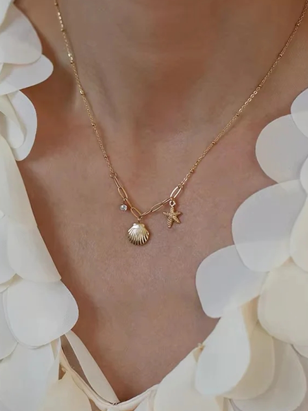 copy ofCollier Multi-Rangs en Acier Inoxydable Doré avec Médaillons Ronds