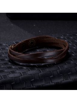 Bracelet tressé cuir