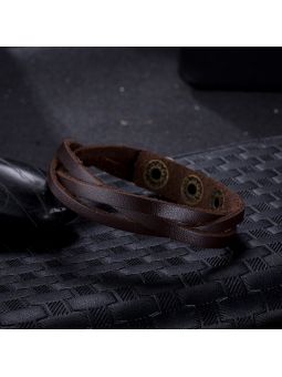 Bracelet tressé cuir