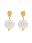 copy ofBoucles d’Oreilles Coquillage Doré et Perle Blanche – Élégance Marine