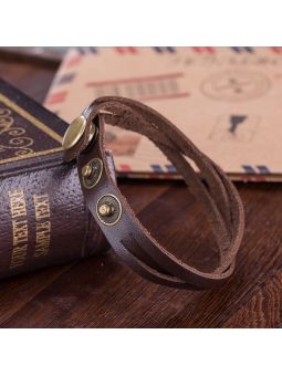 Bracelet tressé cuir