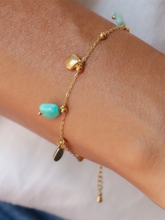 copy ofBracelet Chaîne en Acier Inoxydable Doré avec Maillons Ovales Élégants