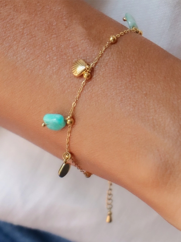 copy ofBracelet Chaîne en Acier Inoxydable Doré avec Maillons Ovales Élégants