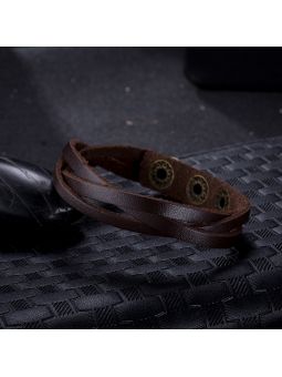 Bracelet tressé cuir