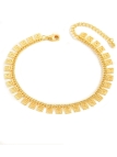 copy ofChaîne de cheville multirangs en perles argentées – Look métal brillant