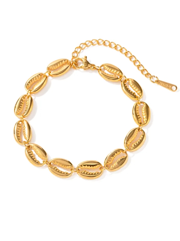 copy ofBracelet en acier inoxydable doré – Queue de sirène, pierres naturelles et perles