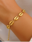 copy ofBracelet en acier inoxydable doré – Queue de sirène, pierres naturelles et perles