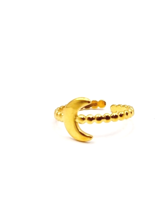 copy ofcopy ofBague en Acier Inoxydable Doré Design Texturé Ajustable