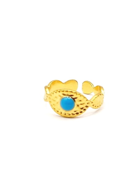 copy ofcopy ofcopy ofBague en Acier Inoxydable Doré Design Texturé Ajustable