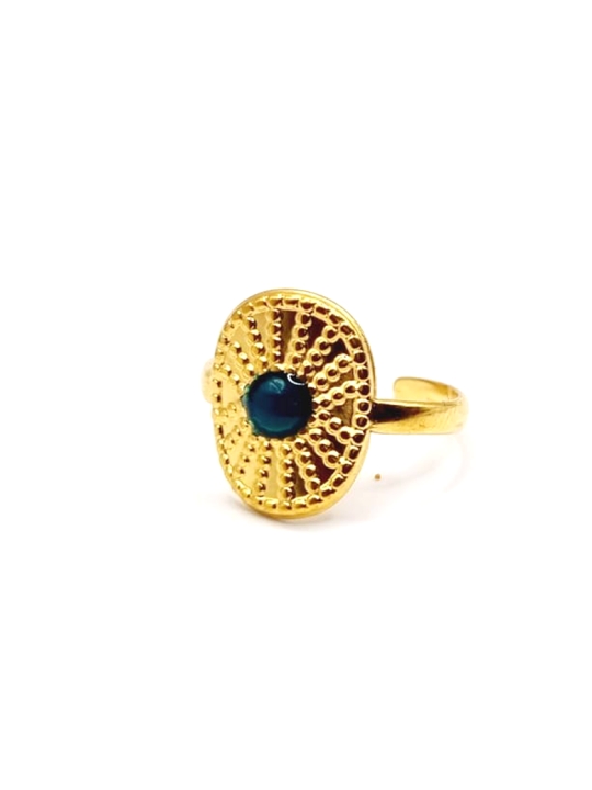 copy ofcopy ofcopy ofcopy ofBague en Acier Inoxydable Doré Design Texturé Ajustable