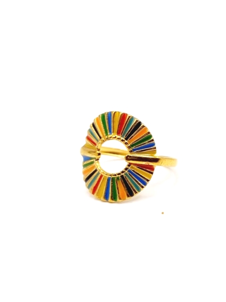 copy ofcopy ofcopy ofcopy ofBague en Acier Inoxydable Doré Design Texturé Ajustable