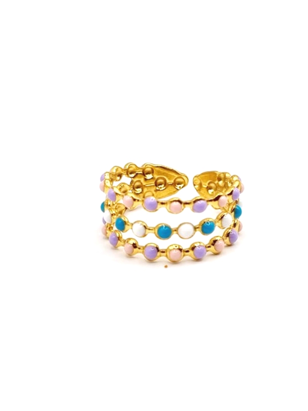 copy ofcopy ofcopy ofcopy ofBague en Acier Inoxydable Doré Design Texturé Ajustable