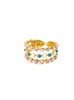 copy ofcopy ofcopy ofcopy ofBague en Acier Inoxydable Doré Design Texturé Ajustable