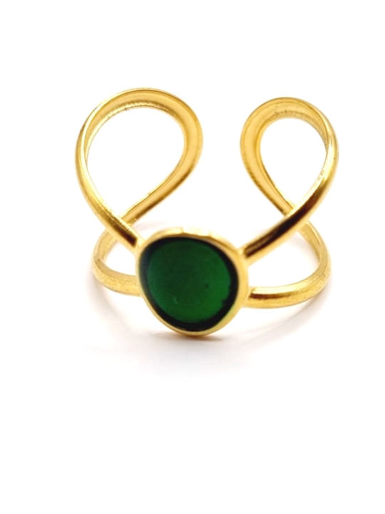 copy ofcopy ofcopy ofcopy ofcopy ofcopy ofBague en Acier Inoxydable Doré Design Texturé Ajustable