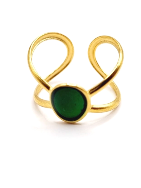 copy ofcopy ofcopy ofcopy ofcopy ofcopy ofBague en Acier Inoxydable Doré Design Texturé Ajustable