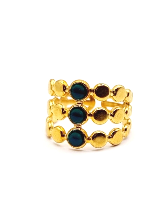 copy ofcopy ofcopy ofcopy ofcopy ofBague en Acier Inoxydable Doré Design Texturé Ajustable