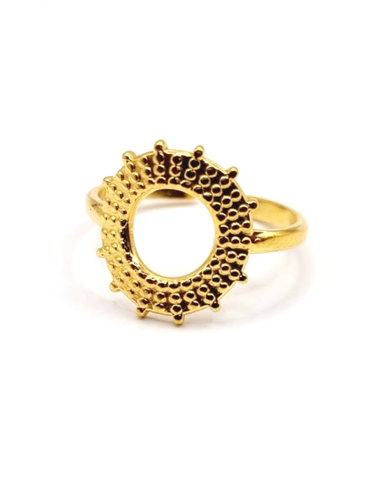 copy ofcopy ofcopy ofcopy ofcopy ofcopy ofBague en Acier Inoxydable Doré Design Texturé Ajustable