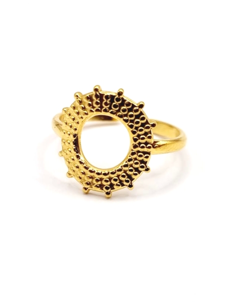 copy ofcopy ofcopy ofcopy ofcopy ofcopy ofBague en Acier Inoxydable Doré Design Texturé Ajustable
