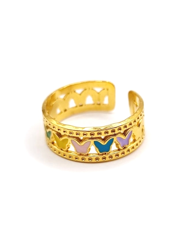 copy ofcopy ofcopy ofcopy ofcopy ofcopy ofcopy ofBague en Acier Inoxydable Doré Design Texturé Ajustable