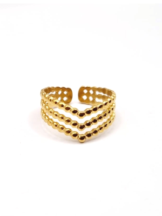 copy ofcopy ofBague dorée cercle solaire ajouré – motif texturé