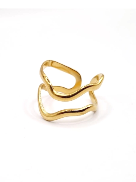 copy ofcopy ofcopy ofBague dorée cercle solaire ajouré – motif texturé