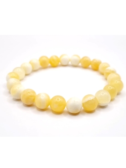 Bracelet en jade néphrite jaune – Énergie solaire et sérénité naturelle
