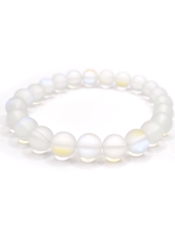 Bracelet en pierre de lune – Reflets violets mystiques et énergie féminine