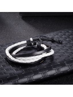 Bracelet tressé cuir