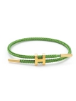 Bracelet Ajustable Vert & Lettre H Dorée – Fraîcheur élégante et style vibrant