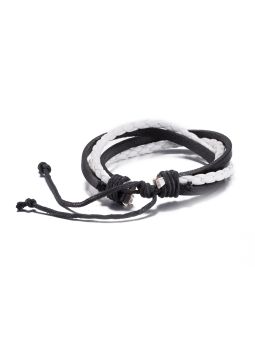 Bracelet tressé cuir
