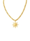 Collier Soleil Doré en Acier Inoxydable – Éclat Solaire Intemporel