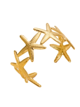 Bracelet Doré Étoiles de Mer en Acier Inoxydable – Esprit Bord de Mer Chic