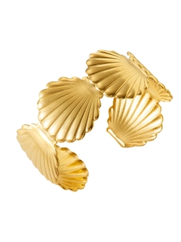 Bracelet Doré Coquillages en Acier Inoxydable – Esprit Plage Chic Ajustable