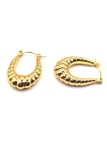 Boucles d’Oreilles Créoles Bombées Dorées – Chic Vintage et Volume Brillant