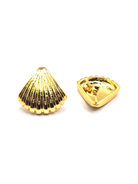Boucles d’Oreilles Coquillage Doré – Acier Inoxydable Chic