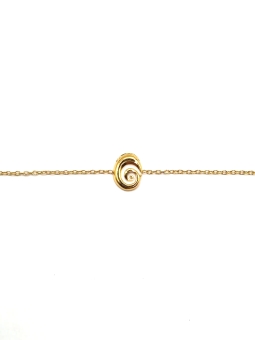 Bracelet Doré Spirale Coquillage – Minimalisme Marin Raffiné
