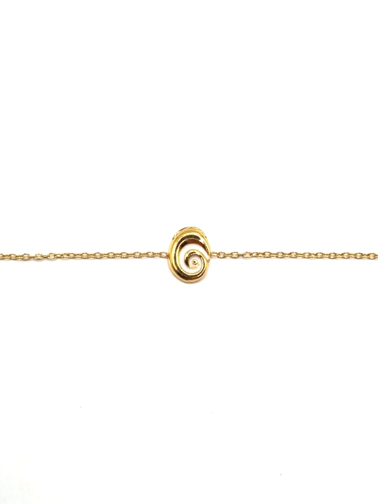 Bracelet Doré Spirale Coquillage – Minimalisme Marin Raffiné