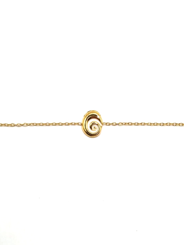 Bracelet Doré Spirale Coquillage – Minimalisme Marin Raffiné