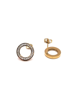 Boucles d’Oreilles Cercle Doré avec Zircons – Acier Inoxydable Chic
