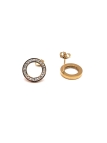 Boucles d’Oreilles Cercle Doré avec Zircons – Acier Inoxydable Chic