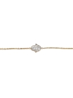 Bracelet Main Hamsa Zircons – Porte-Bonheur Doré en Acier Inoxydable